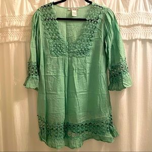 Seafoam Green Beach Cover-Up. Small.